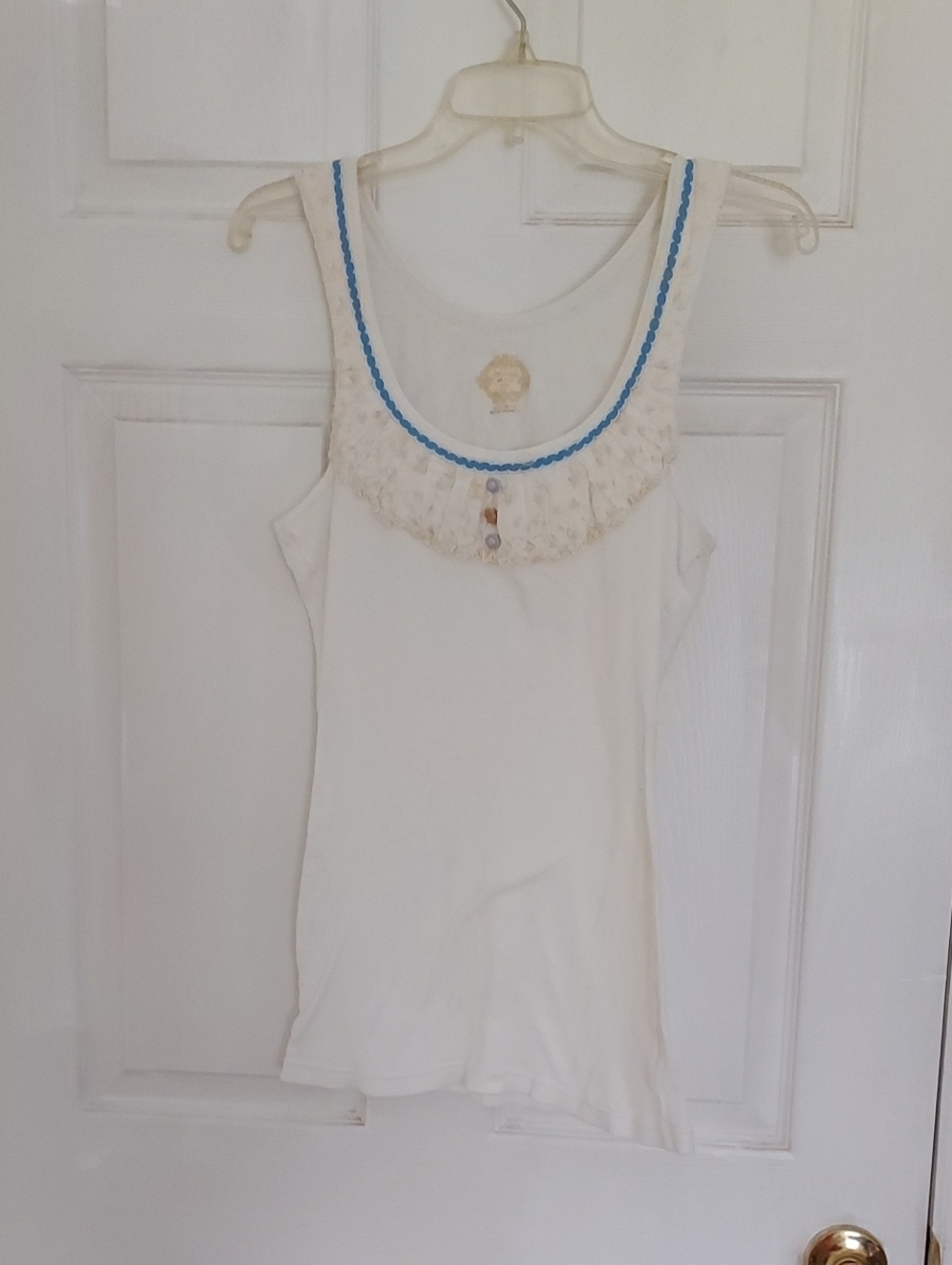 Free People Womens White Tank Top Sz Med